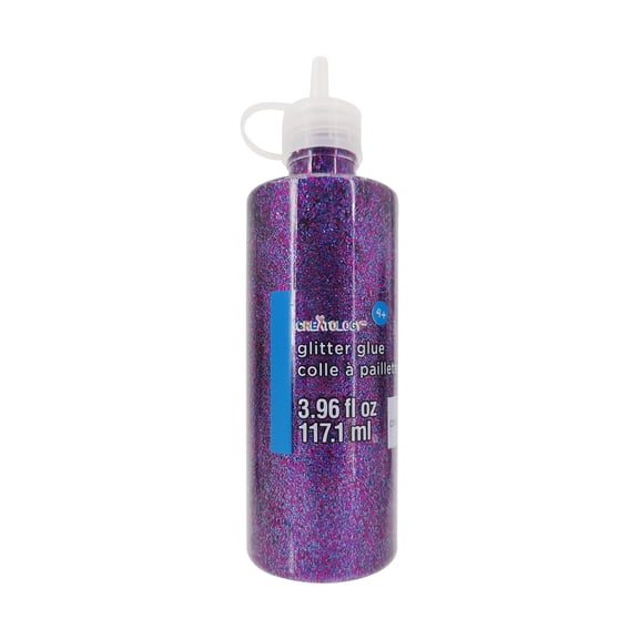 Purple Glitter Glue by Creatology  Sparkly Craft Adhesive for DIY Projects - Easy Squeeze Bottle - 3.96 fl. oz. - 12 Pack