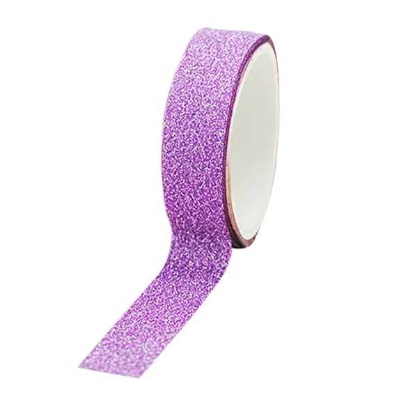 Purple Glitter Tape,Purple Glitter Washi Tape, 1.5cm×3m,for Scrapbook,Crafting(1 Roll)