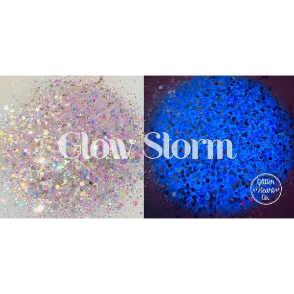 Purple Glow in the Dark Polyester Glitter | Craft Glitter | Glitter for Arts & Crafts | Tumblers | Cosmetics | Nails | Epoxy Resin Art | Slime | DIY | Body Glitter | 2 oz Bag