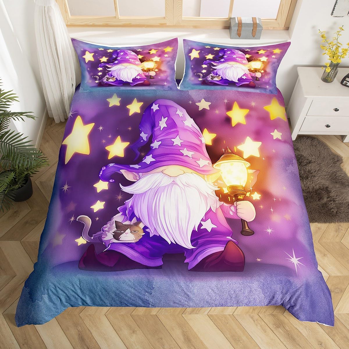 Baby Toddler Purple Monster Cotton Pillowcase Duvet Cover