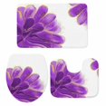 thumbnail image 1 of Purple Gold Bath Mat 3 Piece Bathroom Rug Set, Abstract Flower Ombre Aesthetics Paint Non Slip Bath Rug Contour Mat and Toilet Lid Cover, Absorbent Shower Mats Soft Bath Rugs and Mats Sets, 1 of 8