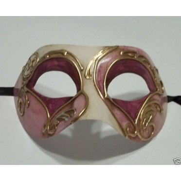 Green Floral Colombina TS Venetian Masquerade Mask - Handmade Italian Carnival Mask With Gold Glitter