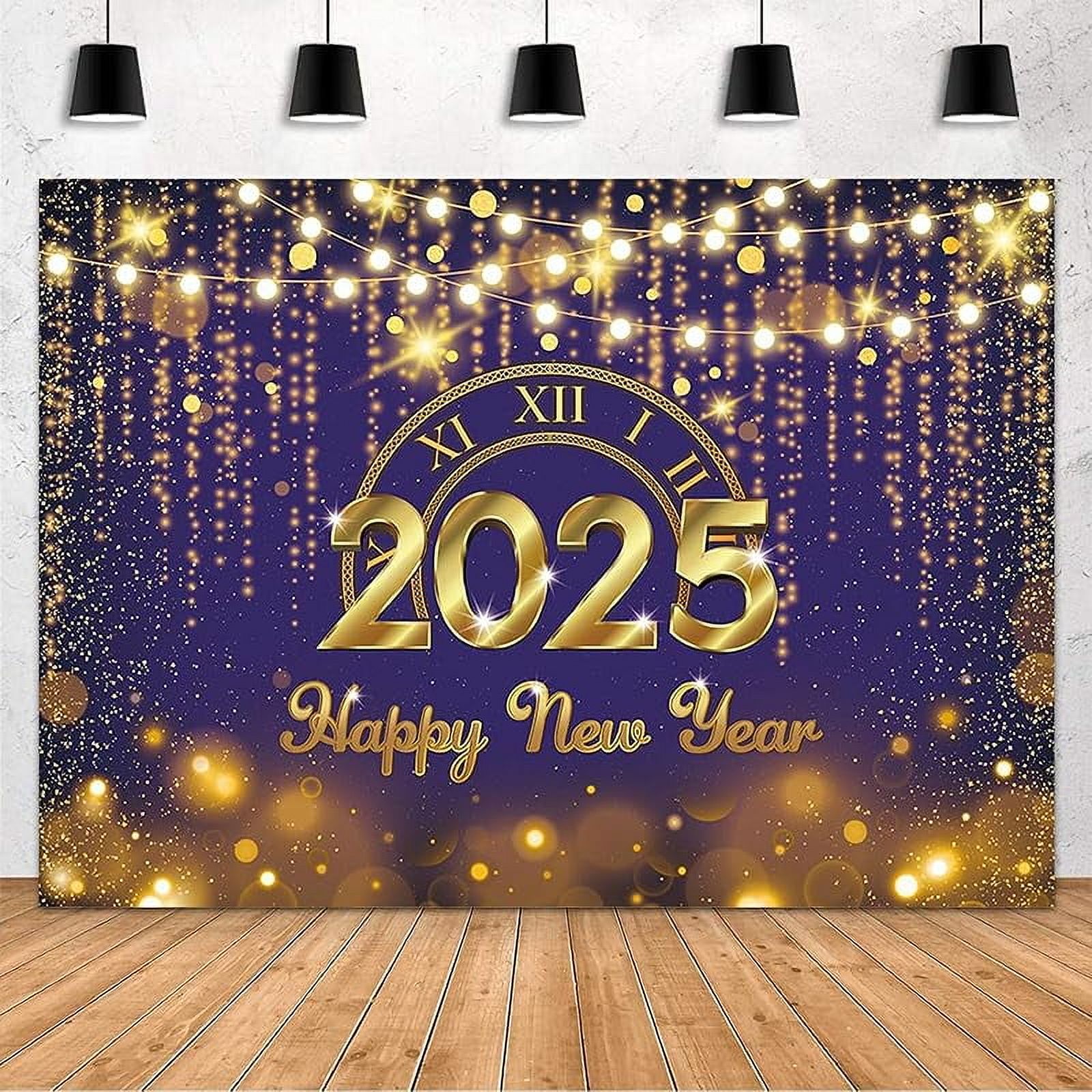 Allenjoy 10x8ft New Year Backdrop - Shining Bokeh Fireworks Design, Photo Booth Background For NYE Party, Celebration