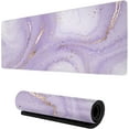 thumbnail image 1 of Purple Gold Marble Mouse Pad Gaming XL Large Mousepad Pretty Desk Mat for Women and Girls Long Extended Big Keyboard Pads Table Accessories for Gaming and Office 31.5 X 11.8 Inch, 1 of 6