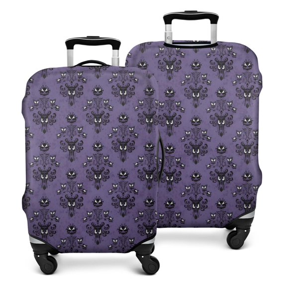 Purple Gothic Bat Pattern Luggage Cover Fashion Suitcase Cover Baggage Covers Fit 25-28 Inch Luggage (Go Travel)