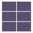 thumbnail image 1 of Purple Gothic Bat Pattern Summer Placemats Table Placemats Set Of 6-Linen Kitchen Washable Placemats Table Mats 11.8"x17.7" Non-Slip Heat Resistant, 1 of 5