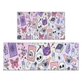 thumbnail image 1 of Purple Gothic Cat Crystal Pattern Kitchen Rugs Sets Of 2,Anti Fatigue Kitchen Mat Rugs Non Slip Washable,Decorative Kitchen Floor Mats for Kitchen,Sink,Laundry,17"x30"+17"x47", 1 of 7