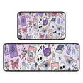 thumbnail image 1 of Purple Gothic Cat Crystal Pattern Kitchen Rugs Sets Of 2,Anti Fatigue Kitchen Mat Rugs Non Slip Washable,Decorative Kitchen Floor Mats for Kitchen,Sink,Laundry,17"X30"+17"X47", 1 of 7