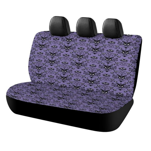 Purple Gothic Eyes Pattern Printed Universal Back Bench Car Seat Cover Pack of 2 Rear Seat Covers for for Most Cars,Trucks,SUVs Or Van