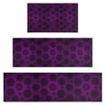 thumbnail image 1 of Purple Gothic Floral Pattern Kitchen Rugs Sets Of 3,Kitchen Runner Rugs Non Skid Washable,Decorative Kitchen Floor Mats for Kitchen,Sink,Laundry,17"x30"+ 17"x47" + 17"x59", 1 of 6