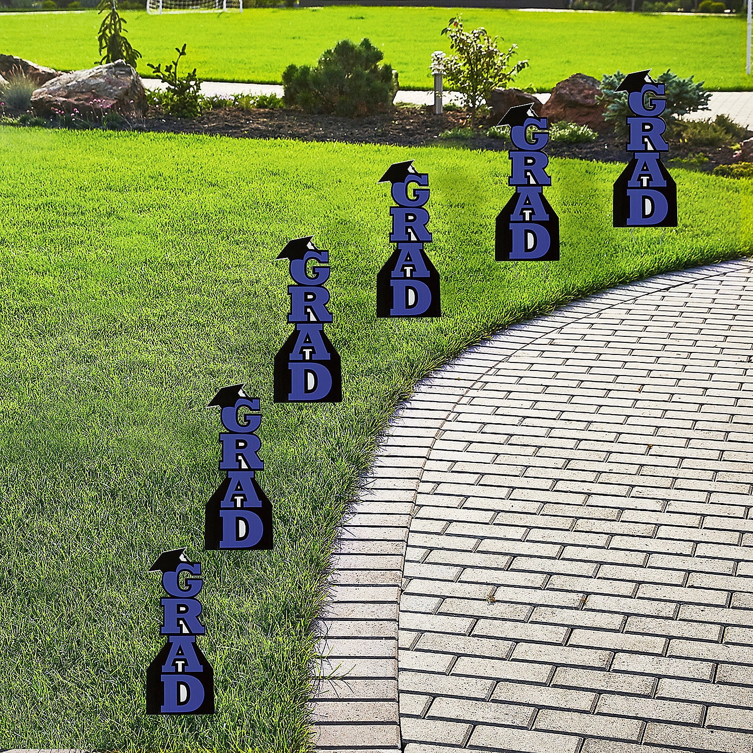Purple Grad with Graduation Cap Vertical Yard Signs Bulk 6 Pc - Walmart.com