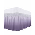 thumbnail image 1 of Purple Gradient Bed Skirt Queen Size 18" Drop Ruffled Wrap Around Bed Skirts Adjustable Elastic Bedskirt Dust Ruffle for Queen Size Bed, 1 of 7