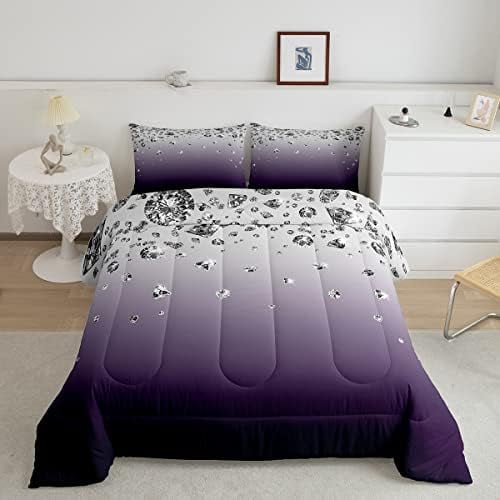 Purple Gradient Color Comforter Set Purple Ombre Bedding Set King Size