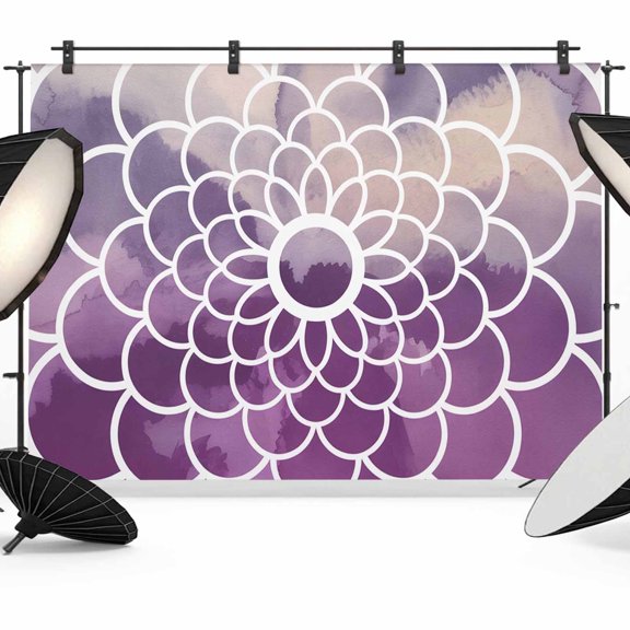 Purple Gradient Photography Backdrop 12x8FT, Flowers Texture Abstract Art Watercolors Photo Backdrops, Background for Photography Studio Photo Studio Background, Back Drop for Photoshoot