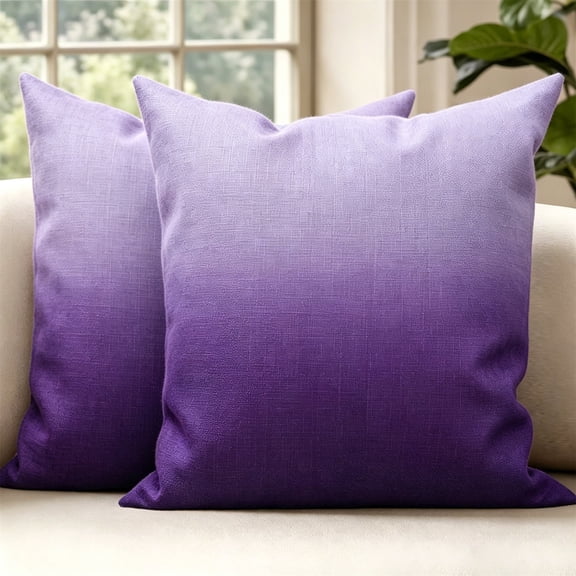 Purple Gradient Pillow Covers 18x18 Set of 2 Double-Sided Cushion Abstract Throw Pillow Covers for Sofa
