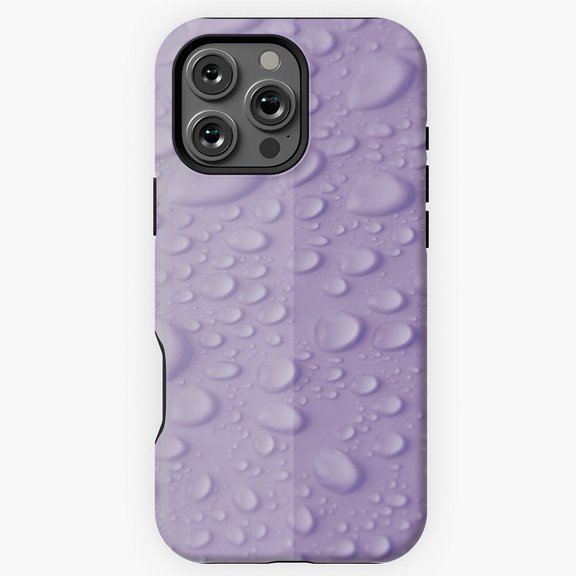 Purple Gradient Water Drop Bubbles Phone Case for iPhone 16 15 14 13 12 11 Pro Max
