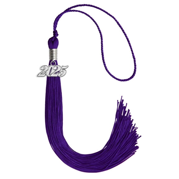 Endea Graduation Purple Graduation Tassel with Silver Date Drop