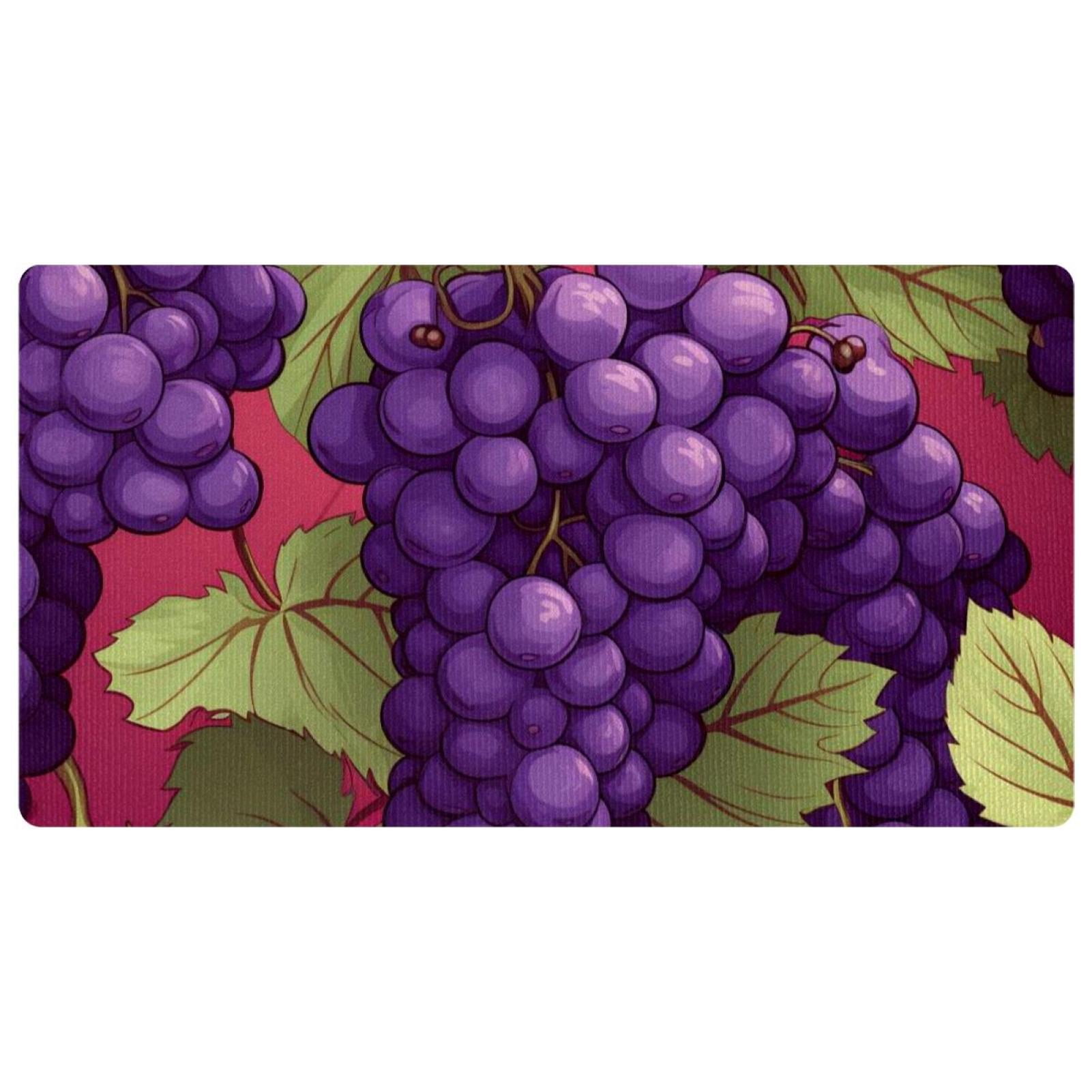 Purple Grape Kitchen Mat,Cushioned Anti Fatigue Waterproof Kitchen Rug ...