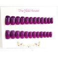 thumbnail image 1 of Purple Grape Square Press-On Nails By The Nail House NH - 24 Pieces, 1 of 3