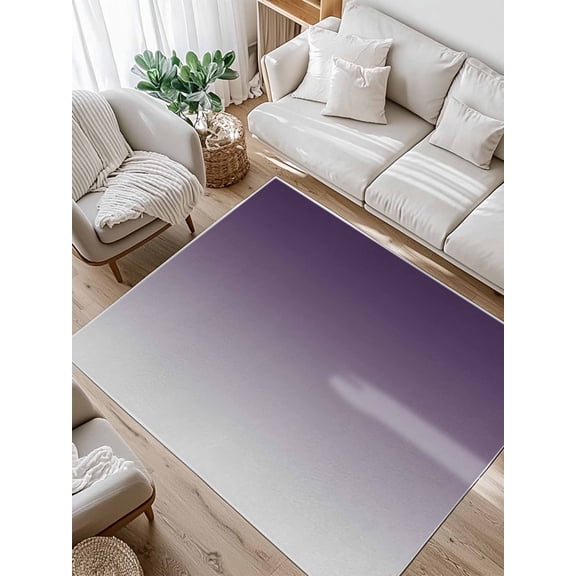 Purple Gray Area Rug for Bedroom 4x6 Ft Gradient Super Soft fuzzy Throw Rug Non-Slip Fluffy Plush Indoor Floor Carpet for Living Room Kitchen Home Decor