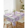 thumbnail image 1 of Purple Gray Botanical Tablecloth Rectangle Table Cloth 60x102, Waterproof Tablecloth Outdoor Table Cloth, Pastoral Spring Summer Leaf Aesthetics Washable Table Cover for Kitchen Dinning Party, 1 of 8