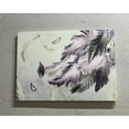 thumbnail image 1 of Purple And Gray Feather Painting, Canvas Decor, Large Canvas, Printed Canvas, Purple Canvas Gift, Modern Canvas Gift, Soft Tones Artwork, Canvas Wall Decor - 3P-White Framed, 1 of 9