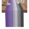 thumbnail image 1 of Purple Gray Gradient Table Runners 72 Inches Long, Cotton Linen Fabric Table Runner Dresser Scarf, Ombre Farmhouse Rustic Wood Tablerunner for Party/Kitchen/Dinner/Wedding Decor 13''x72'', 1 of 7