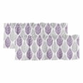thumbnail image 1 of Purple Gray Leaves Valances for Windows, Summer Tropical Plant Aesthetics Light Filtering Kitchen Curtains, Rod Pocket Window Valance Curtains for Living Room Bedroom, 42" W x 12" L, 2 Panels, 1 of 9