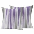 thumbnail image 1 of Purple Gray Outdoor Waterproof Pillow Covers, Vintage Country Abstract Gradient Aesthetic Decorative Square Throw Pillowcase Sofa Cushion Sham for Patio/Couch/Chair, 16"x16" 2 Pack, 1 of 8