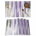 thumbnail image 1 of Purple Gray Placemats Set of 6, Vintage Country Abstract Gradient Aesthetic Placemats for Dining Table, Place Mats for Kitchen Tabletop, Waterproof Wipeable Dining Table Mats Set, 1 of 9
