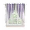 thumbnail image 1 of Purple Gray Swag Valances for Windows, Vintage Country Abstract Gradient Aesthetic Rod Pocket Sheer Valances for Large Windows, Swag Toppers Light Filtering for Kitchen Living Room 2 Panels 36''x63'', 1 of 2
