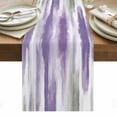 thumbnail image 1 of Purple Gray Table Runner - 70 Inch Long, Kitchen Dining Table Runner Dresser Scarves, Vintage Country Abstract Gradient Aesthetic Farmhouse Decor for Coffee Tables Wedding Party Banquet, 1 of 8