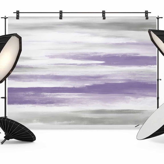 Purple Gray White Backdrop for Photoshoot,Photography Photo Studio Background Wall Backdrop,Retro Country Abstract Mottled Texture Back Drop Banner Panel for Portraits Wedding Live Streaming 8x6Ft