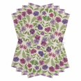 thumbnail image 1 of Purple Green Botanical Kitchen Towels Set of 4, Water Absorbent Dish Towel, Spring Floral Summer Rustic Decorative Hand Towels - Quick Drying Cloth for Cooking Baking, 18x28 Inch, 1 of 8