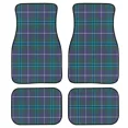 thumbnail image 1 of Purple Green Stripes Design Luxury Design Car Floor Mats Truck Universal Anti-Slip Auto Carpet 4Pcs Set Foldable Dirt Resistant, 1 of 4