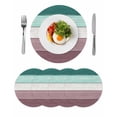thumbnail image 1 of Purple Green Wood Grain Round Placemats Set of 4 for Dinning Tables,Heat-proof Braided Table Mats 13 Inch,Rustic Retro Wooden Plank Washable Place Mat for Kitchen Restaurant Party Decor Table Setting, 1 of 9