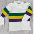 thumbnail image 1 of Purple, Green, and Gold Long Sleeve Children's Rugby Shirt 4 (Each), 1 of 1