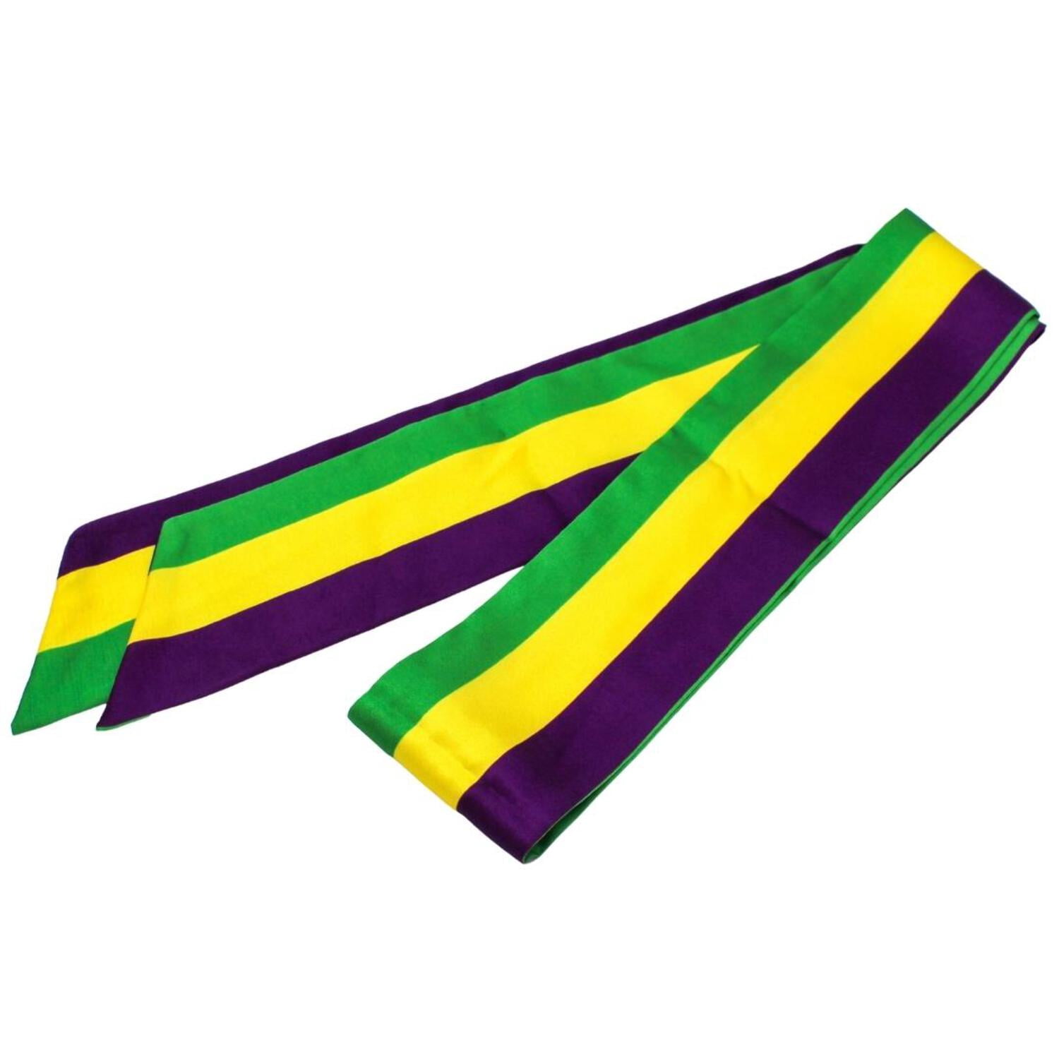 Purple, Green, and Yellow Striped Skinny Scarf (Each) - Walmart.com