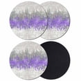 thumbnail image 1 of Purple Grey Abstract Coasters Set of 4, Absorbent Coasters for Drinks, Gradient Geometric Graffiti Modern Art Coaster for Desk Coffee Table Protection, Home Decor House Warming Gifts 4", 1 of 8