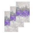 thumbnail image 1 of Purple Grey Abstract Kitchen Dish Towels for Drying Dishes Set of 3, Gradient Geometric Graffiti Modern Art Waffle Weave Microfiber Hand Tea Bathroom Towels Quick Dry & Absorbent Towel 15.7x23.6, 1 of 7