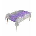 thumbnail image 1 of Purple Grey Abstract Rectangle Tablecloth, Gradient Geometric Graffiti Modern Art Waterproof & StainResistant Tablecloth, Washable Oil-proof Table Cover for Dining/Party/Wedding/Buffet 54x108 In, 1 of 9