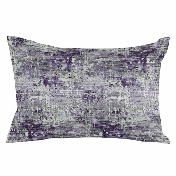 Purple Grey Abstract Throw Pillow Cover 12 x 20 Inch Decorative Pillow Cover Modern Graffiti Distressed Mottled Art Lumbar Pillowcase Seasonal Rectangle Cushion Case for Couch Sofa Bed Living Room