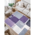thumbnail image 1 of Purple Grey Area Rug for Bedroom 2.7x5 Ft Graffiti Art Abstract Mottled Oil Paint Texture Super Soft fuzzy Throw Rug Non-Slip Fluffy Plush Indoor Floor Carpet for Living Room Nursery Home Decor, 1 of 8
