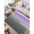 thumbnail image 1 of Purple Grey Area Rug for Bedroom 3x5 Ft Stripe Gradient Super Soft fuzzy Throw Rug Non-Slip Fluffy Plush Indoor Floor Carpet for Living Room Nursery Home Decor, 1 of 8