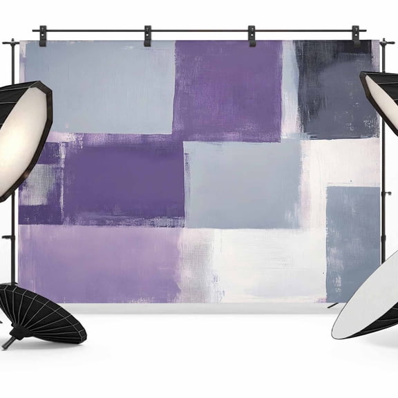 Purple Grey Backdrop for Photography, Graffiti Art Abstract Mottled Oil Paint Texture Photo Backdrop Portrait Background Party Banner Photo Backgrounds for Studio Booth Props, 7x5ft