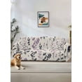 thumbnail image 1 of Purple Grey Botanical Sofa Covers for 2-3 Cushion Couch L-Shaped Sectional, Rustic Country Spring Floral Summer Leaf Washable Sofa Covers Slipcover for Living Room, Couch Cover Blanket 71"x134", 1 of 9