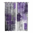 thumbnail image 1 of Purple Grey Kitchen Curtains 84 Inch Length, Modern Oil Painted Abstract Art Aesthetics Grommet Top Bedroom Living Room Curtains, Light Filtering Cafe Curtain Drapes 2 Panels Set 84''x84'', 1 of 9