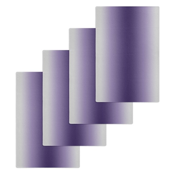 Purple Grey Ombre Kitchen Dish Towels for Drying Dishes Set of 4, Farmhouse Gradient Minimalist Waffle Weave Microfiber Hand Tea Bathroom Towels Quick Dry & Absorbent Towel 15.7x23.6