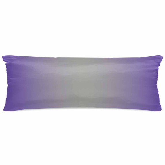 Purple Grey Ombre Pillow Cases Body Size, Smooth Satin Pillowcase for Hair and Skin, Modern Gradient Abstract Art Decorative Cooling Bed Pillow Covers with Zipper, 20x54 Inches
