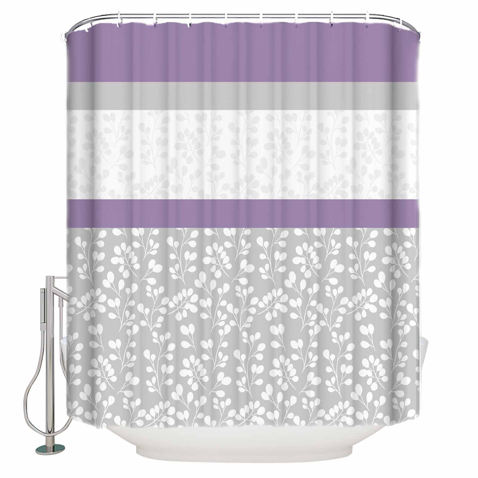 Purple And Gray Shower Curtainnull